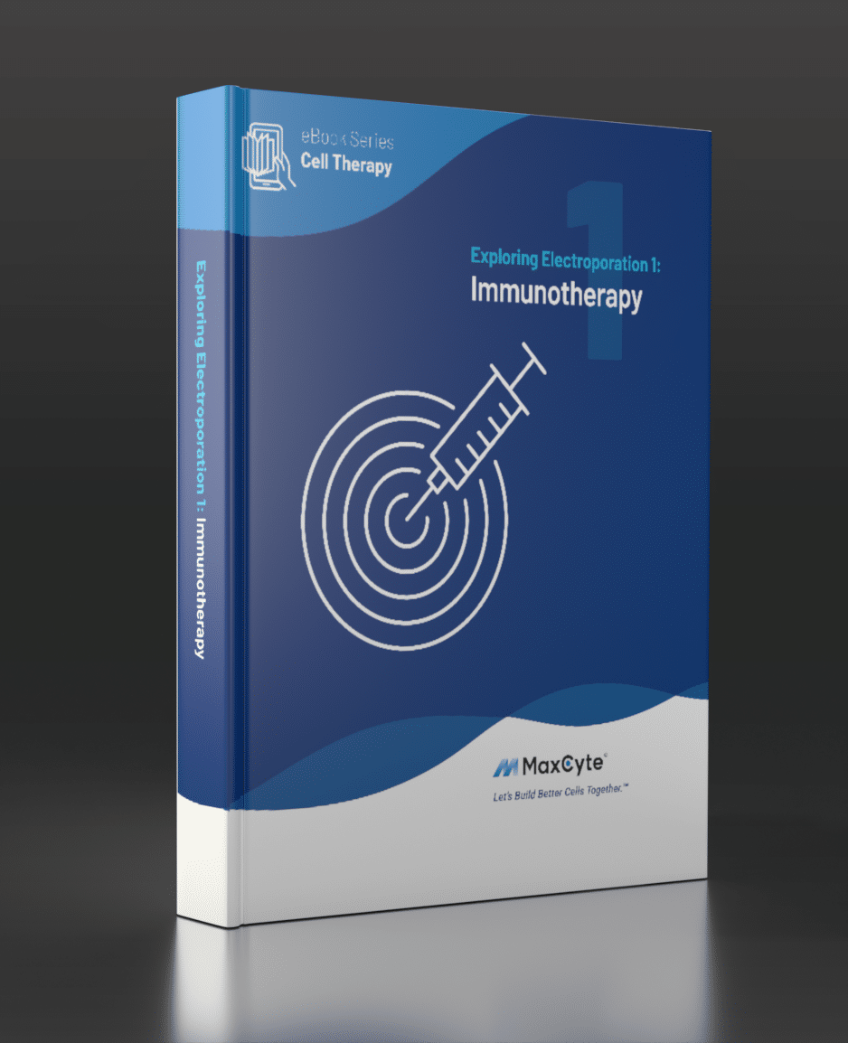 Book standing with the title Exploring Electroporation 1: Immunotherapy