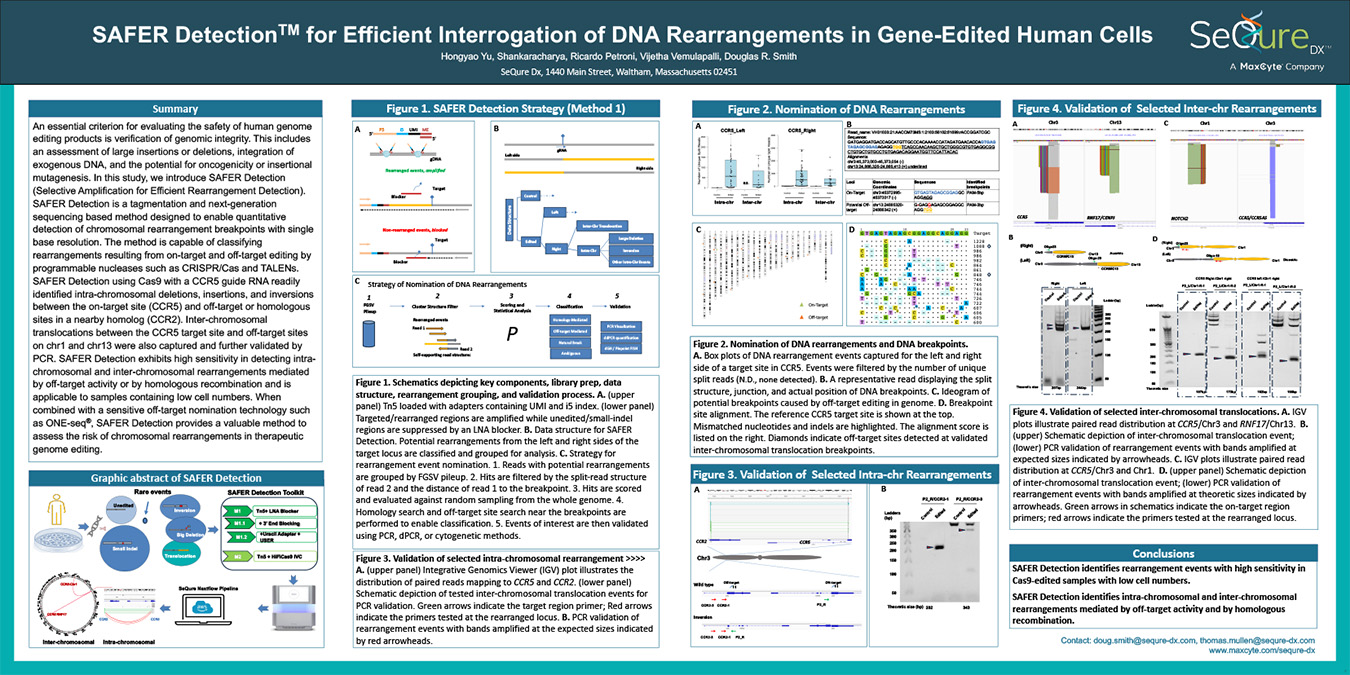 Image of pdf for SAFER Detection for Efficient Interrogation of DNA Rearrangements in Gene-Edited Human Cells poster