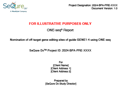 cover image of ONE-seq Assay Example Report linked pdf